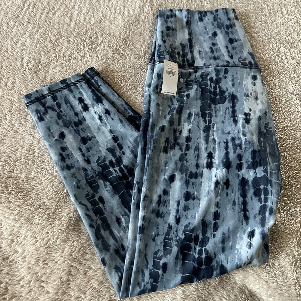 NWT Old Navy (Large) printed blue leggings